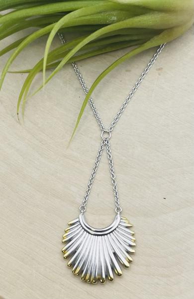 Sterling silver yellow gold vermeil Radiance necklace. $215.00