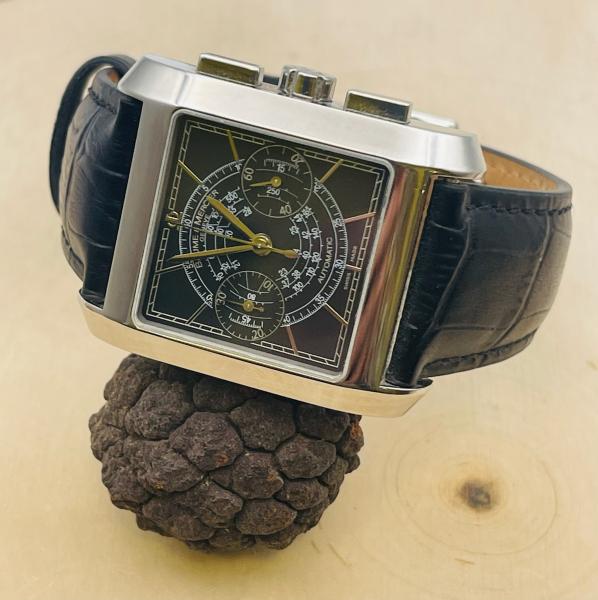 Refurbished Baume & Mercier Hampton Automatic 37-Jewel, sapphire crystal, leather deployment watch. $950.00.