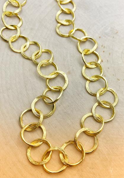Sterling silver and 18 karat yellow gold vermeil "Florence" necklace. $1,000.00