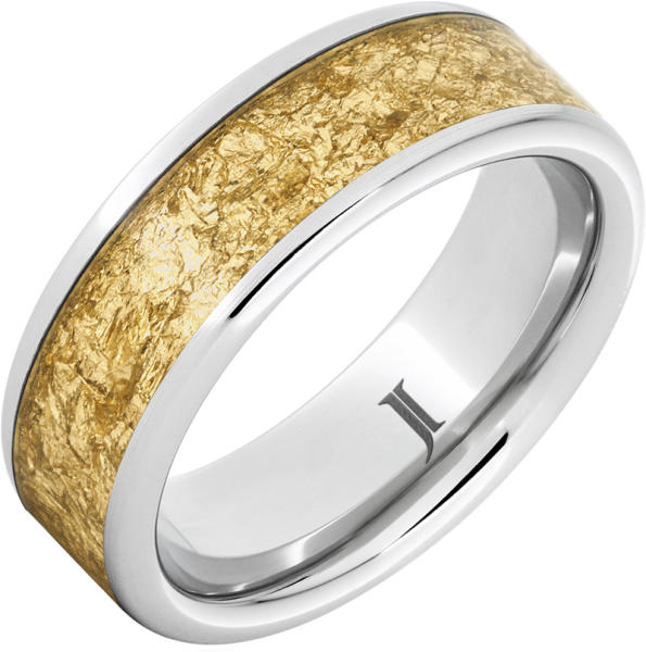 8mm gold leaf inlay serinium wedding ring. $570.00
sku 133-12718