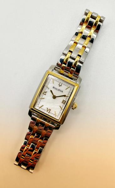 Ladies 2tone Bulova with mother of pearl dial. $425.00