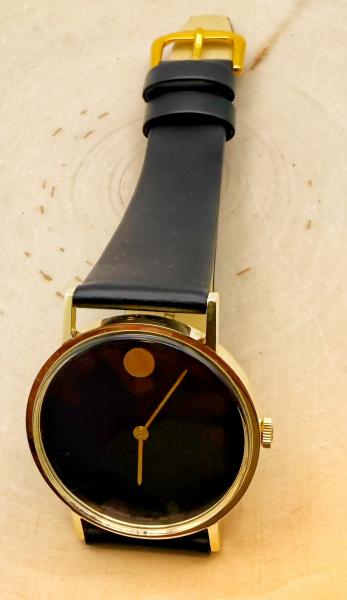 Gents Movado Zenith Museum watch. 14 karat yellow gold case, 357 caliber manual wind movement. Circa 1970's. $3,250.00