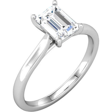 Solitaire ring.  Customize to fit any size/shape center.