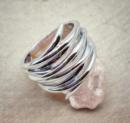 Sterling silver multi-row ring. $145.00