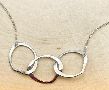 Sterling silver s circle necklace. $120.00