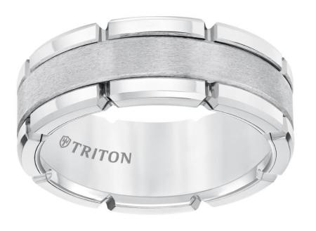 8mm satin and polished tungsten band. $390.00
sku 130-10717