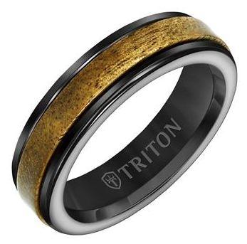 6mm black tungsten with wood inlay wedding ring. $525.00
sku 130-10797