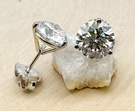 4.06 carat total weight lab grown diamond stud earrings. $3100.00