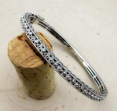 Sterling silver filigree bracelet. $250.00